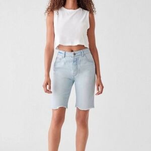 DL1961 Clara Denim Cut Offs Shorts Bermudas Retro Light Wash 50s 60s NWT